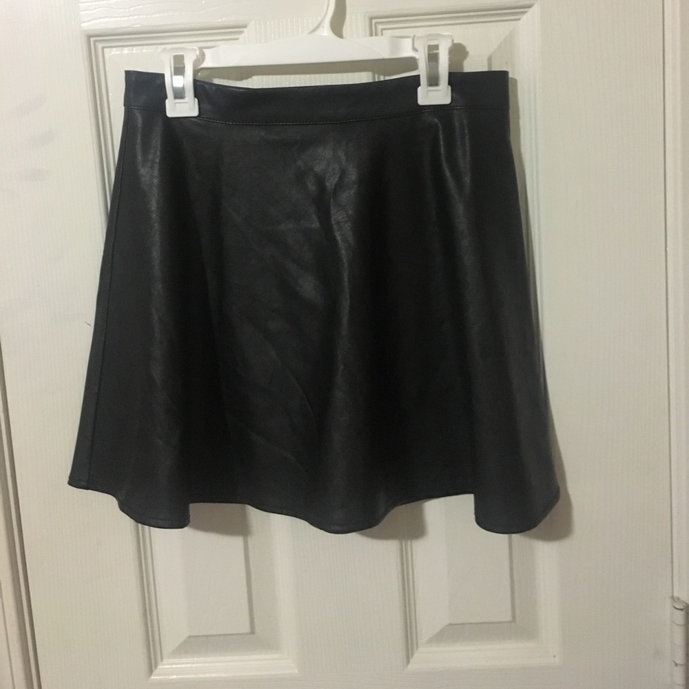 Leather mini skater shirt